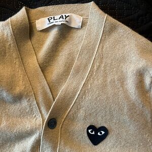 Comme des Garçons Play Beige Cardigan